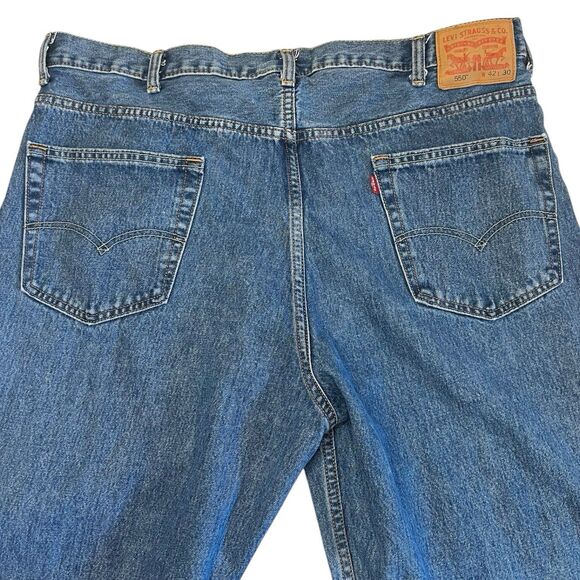 Levi’s 550 Relaxed Jeans W42 L30 – Unisex Baggy 90s Streetwear Denim - Picture 8 of 13